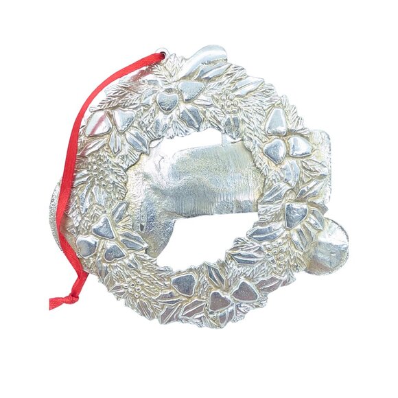 Sanders Ridge 2013 Metal tractor on wretath 3.5" Christmas Ornament - Picture 5 of 6